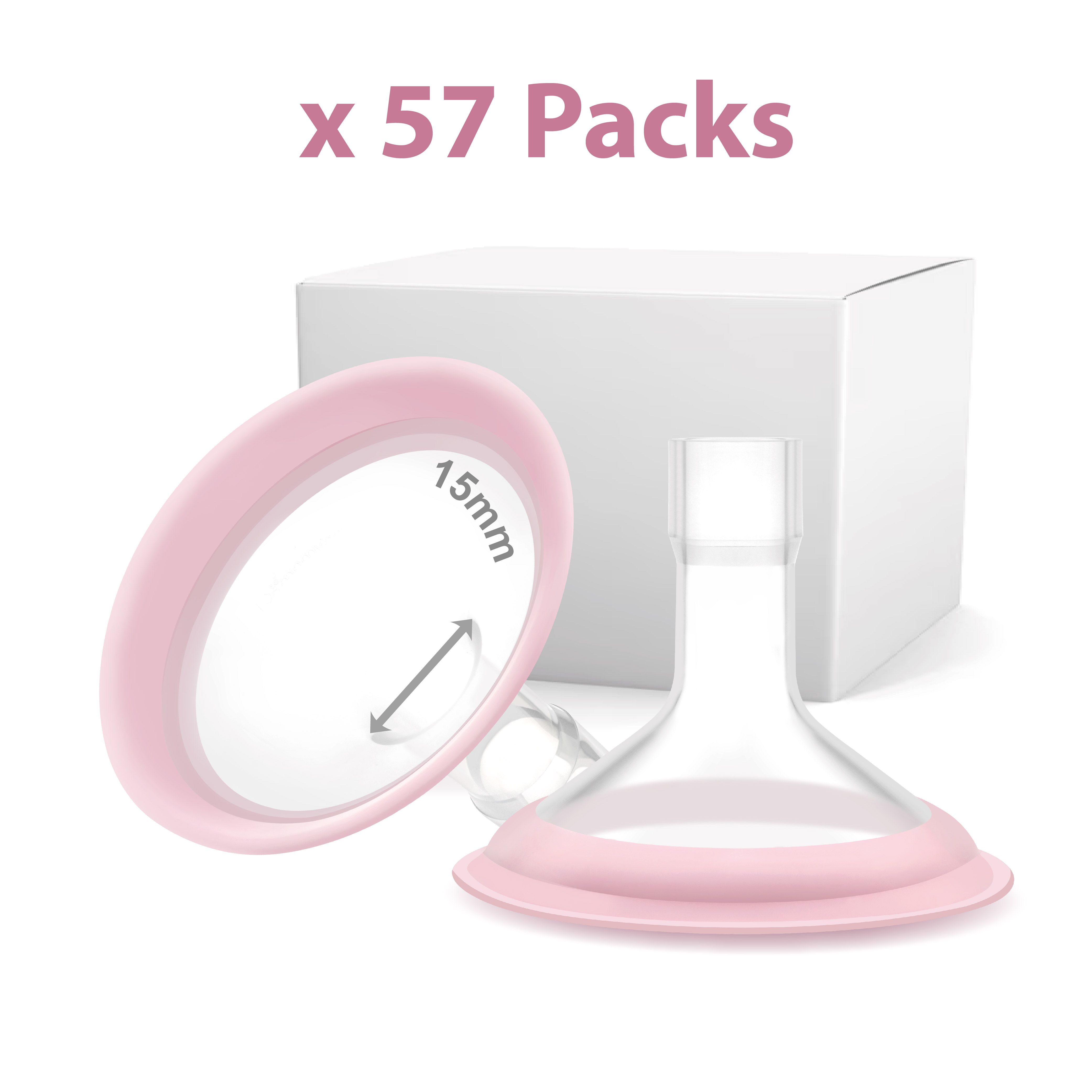 Maymom MyFit Pano Series 15 mm Two-Piece Design Breastshield, retail pack, 2 pcs/pack, 57 packs, for USA ONLY (image for) Maymom MyFit Pano Series 15 mm Two-Piece Design Breastshield, retail pack, 2 pcs/pack, 57 packs, for USA ONLY